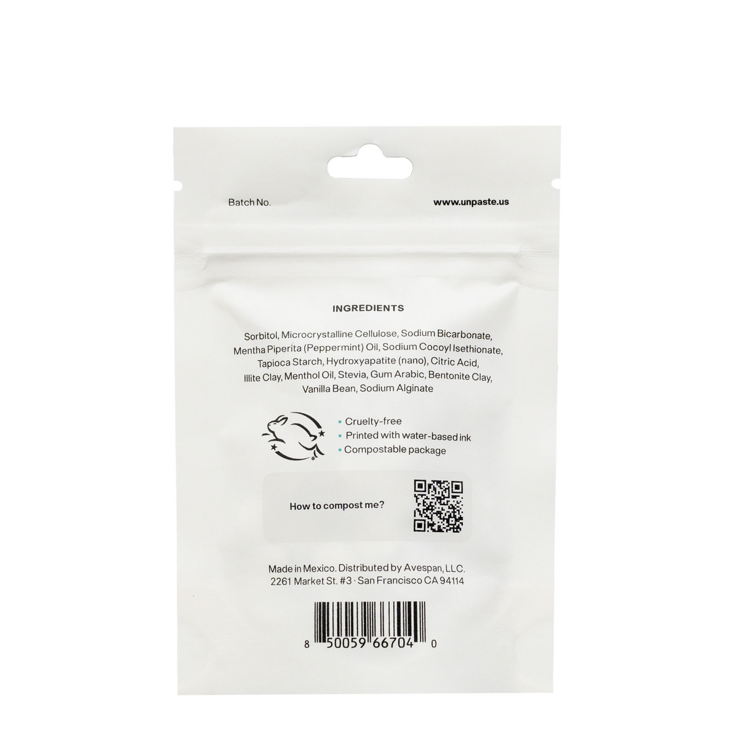 Fluoride-Free Mint, 125 count